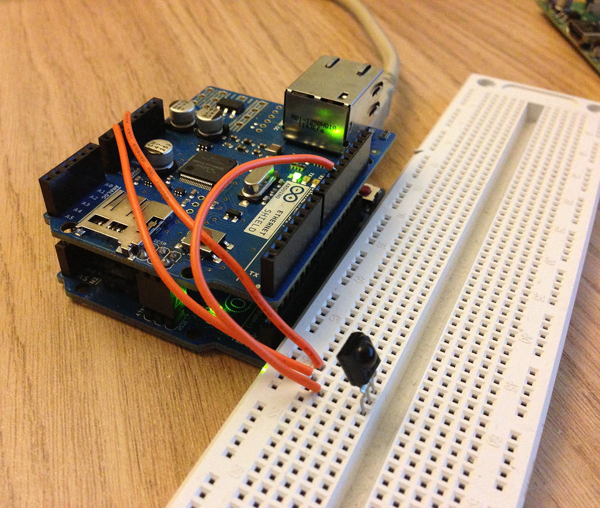 Photo of the Arduino